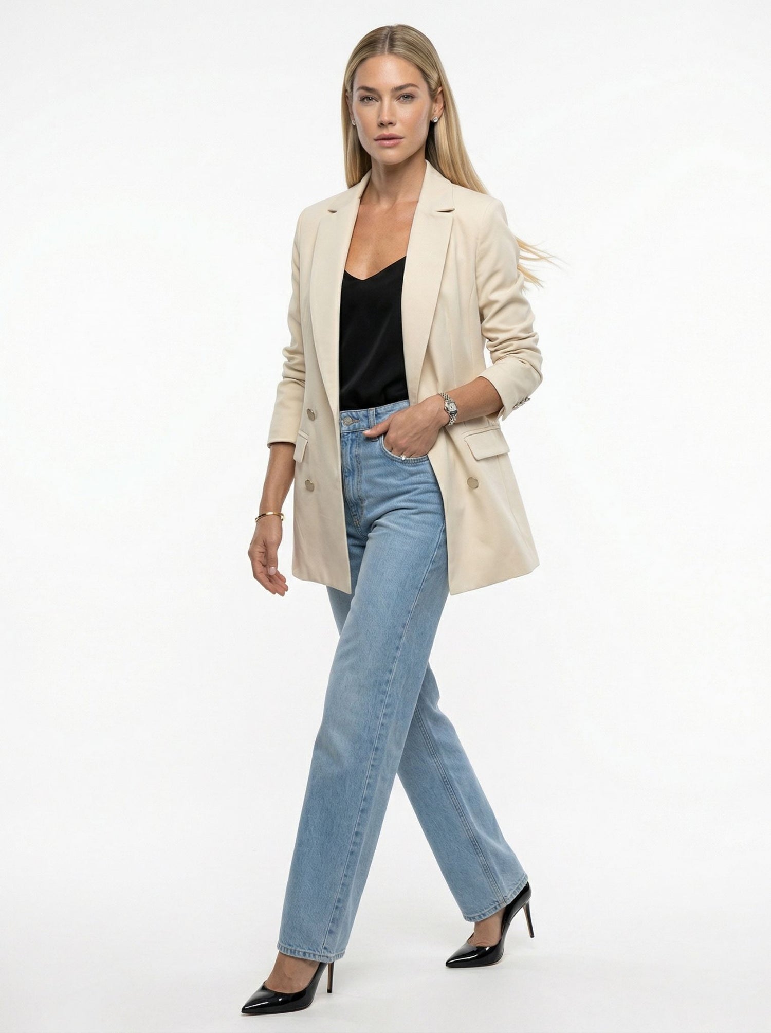 Blazer Max (4 botões) - Bege Claro
