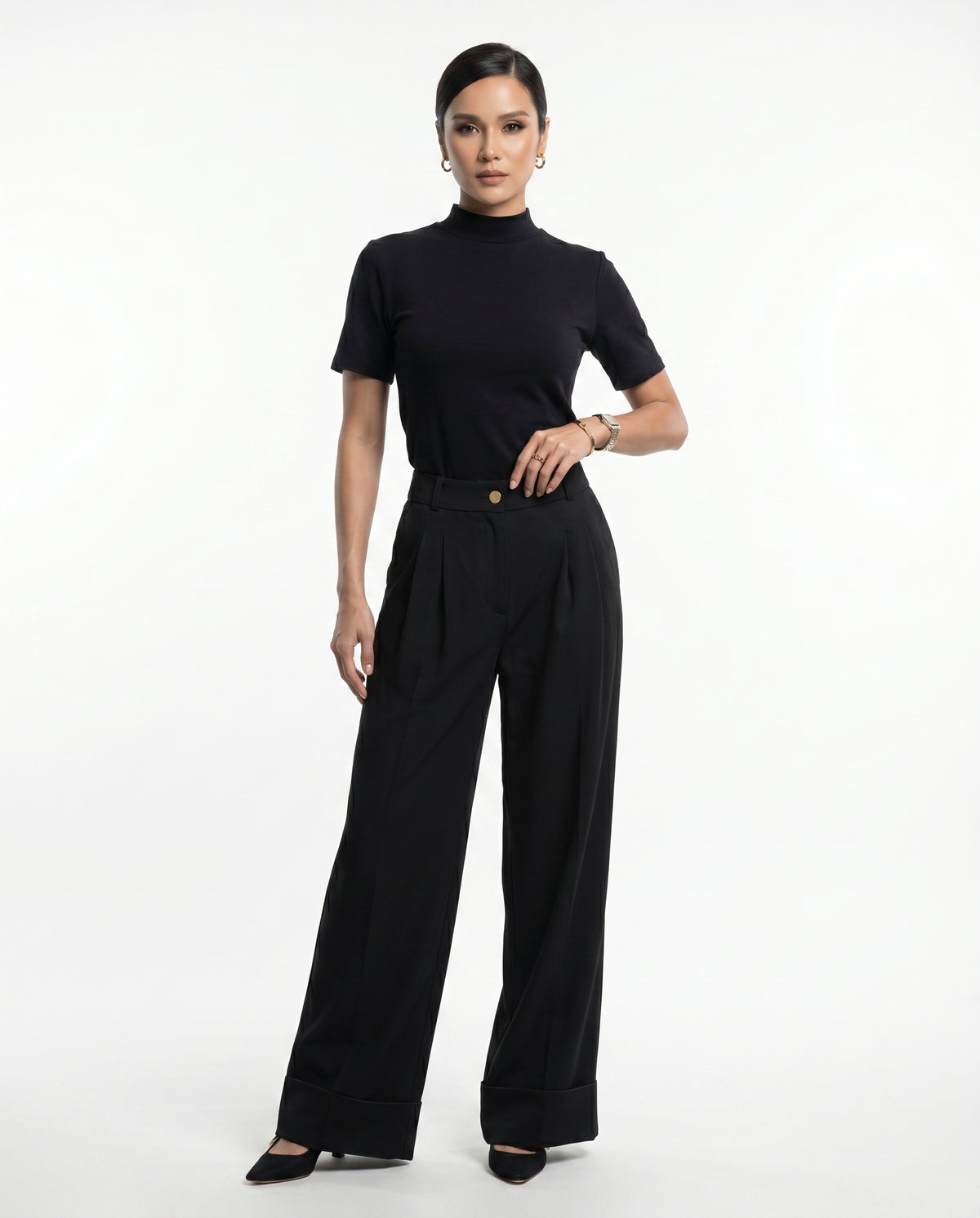 Calça Reta Alfaiataria - Preto