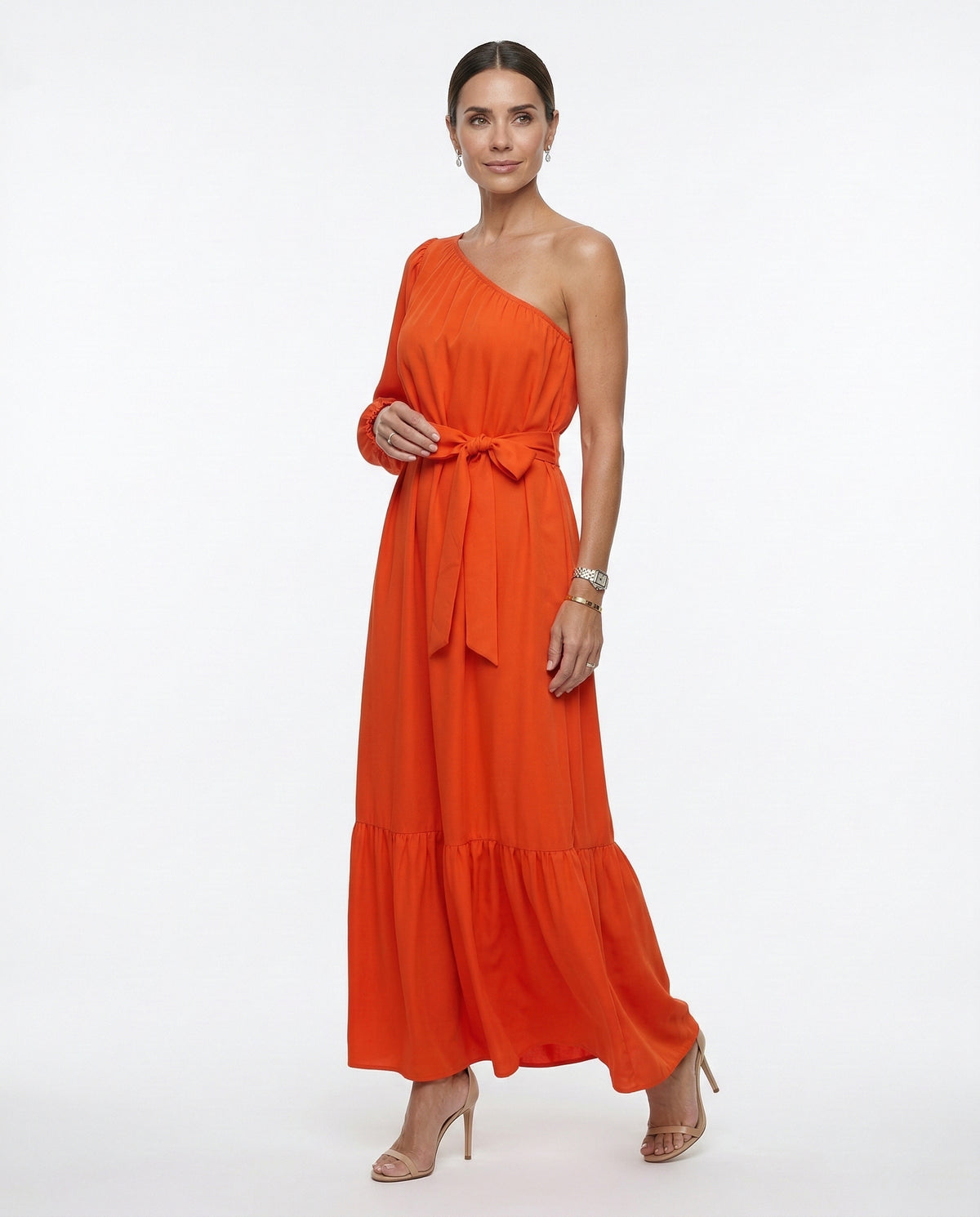 Vestido Longo Mamo - Laranja