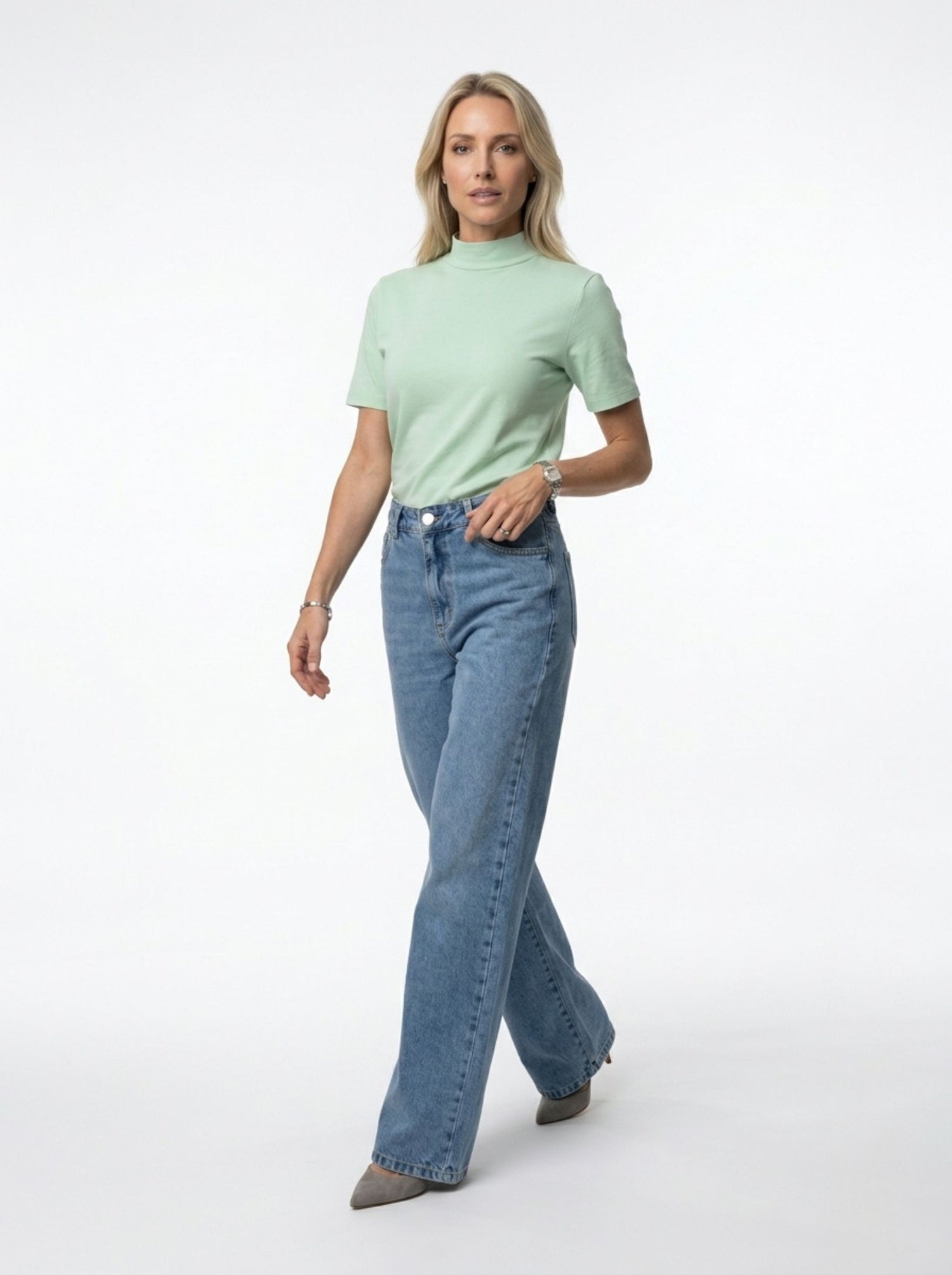Calça Wide Leg Alta Thassia Medici