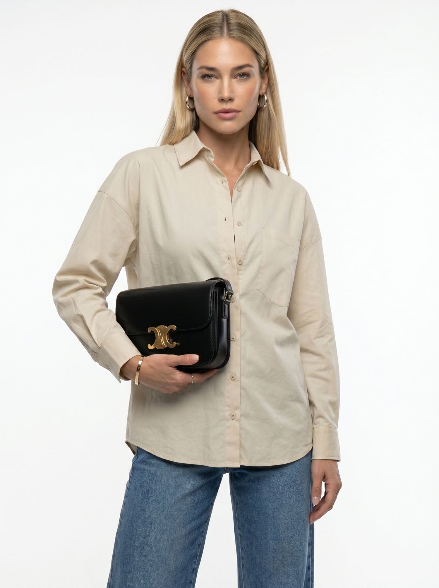 Camisa Over Lisa - Bege