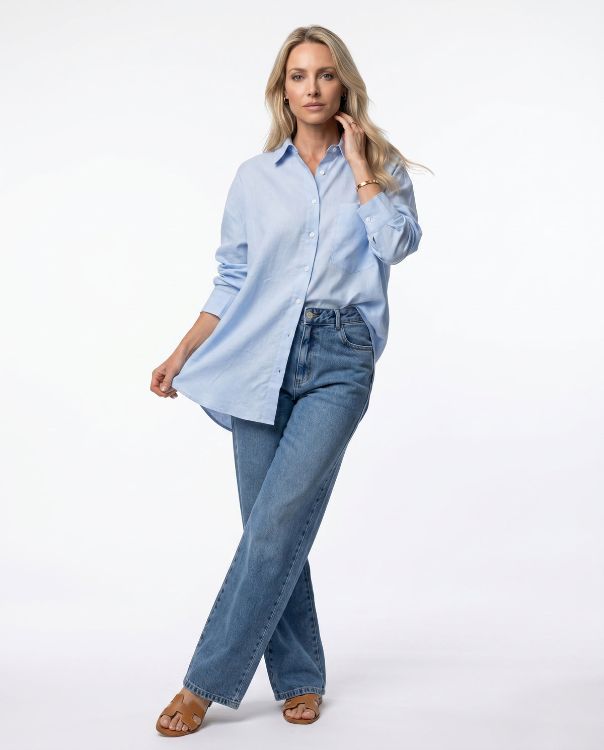 Camisa Linho Oppen - Azul