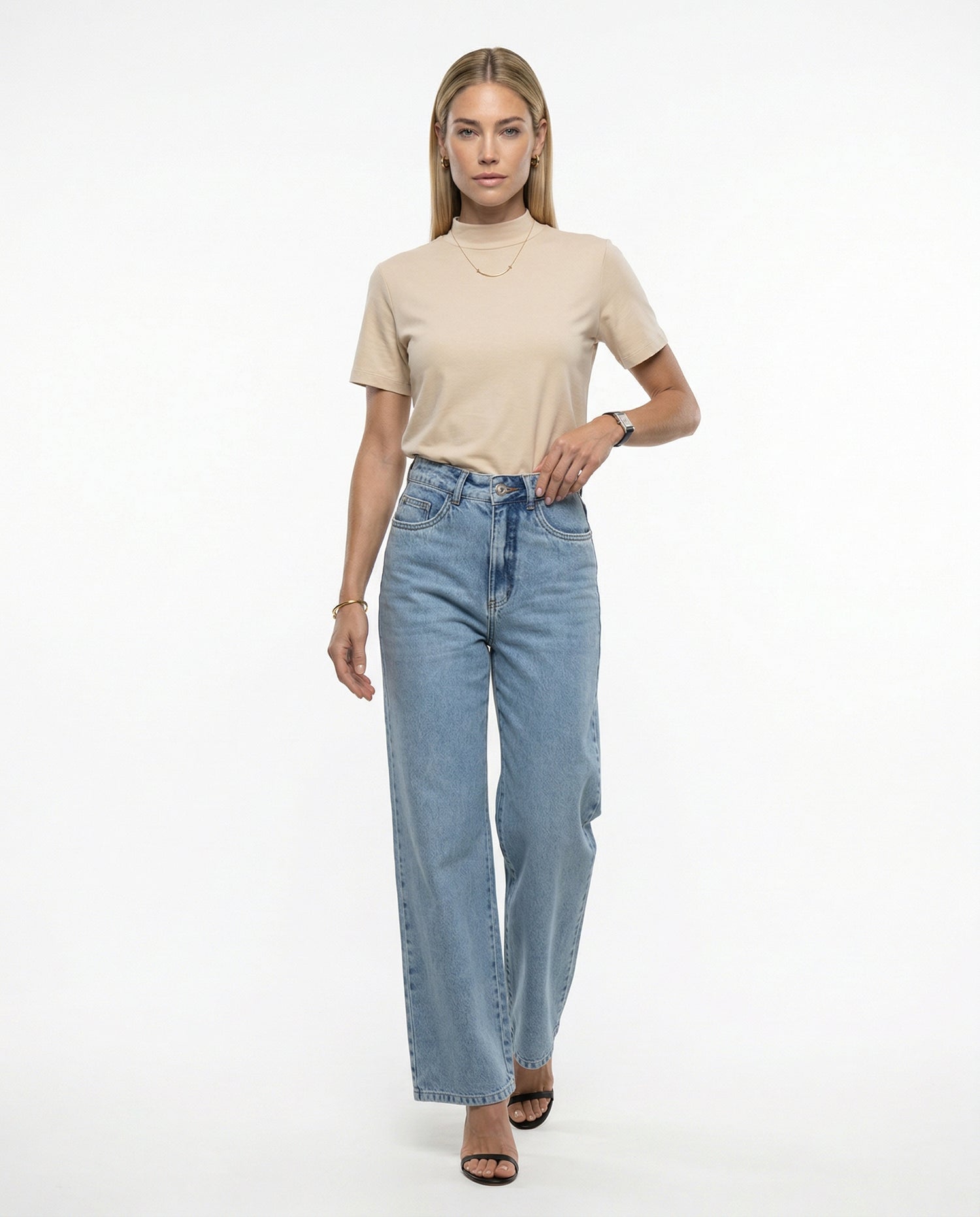 Calça Reta Alta Jade West