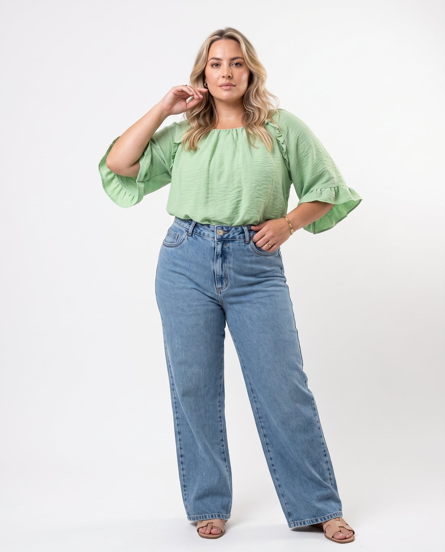 Blusa Vis Babado - Verde