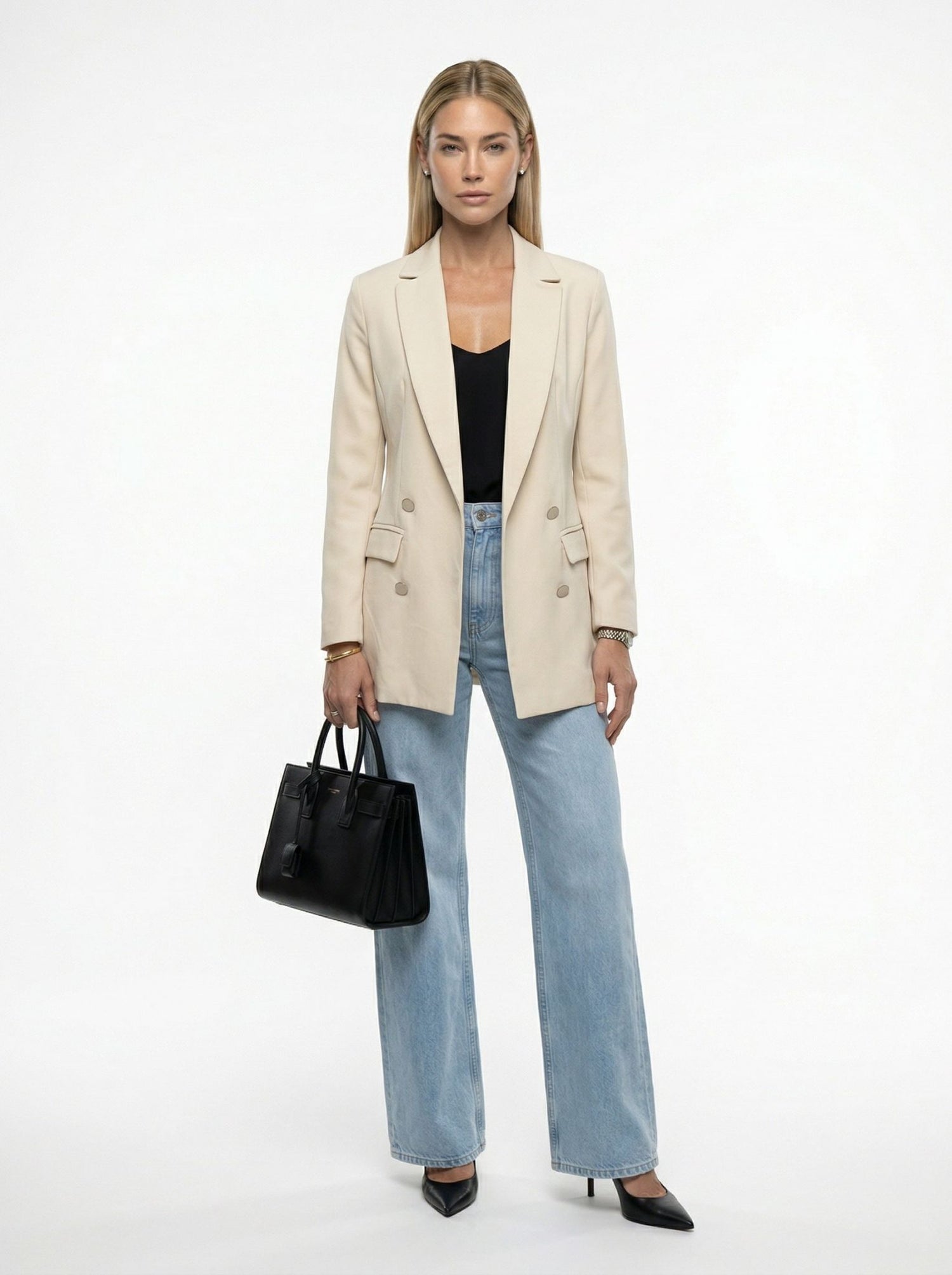 Blazer Max (4 botões) - Bege Claro