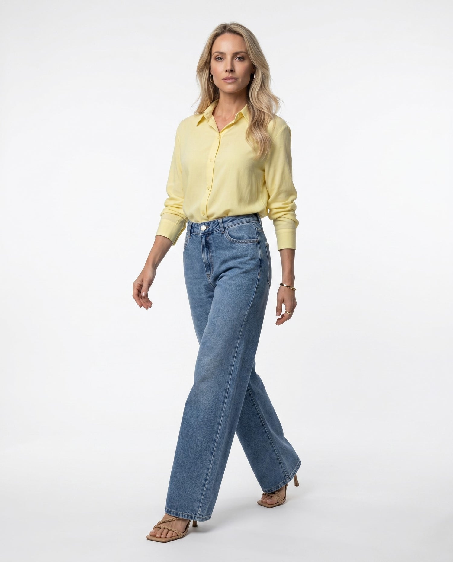 Camisa Viscose Liso - Amarelo