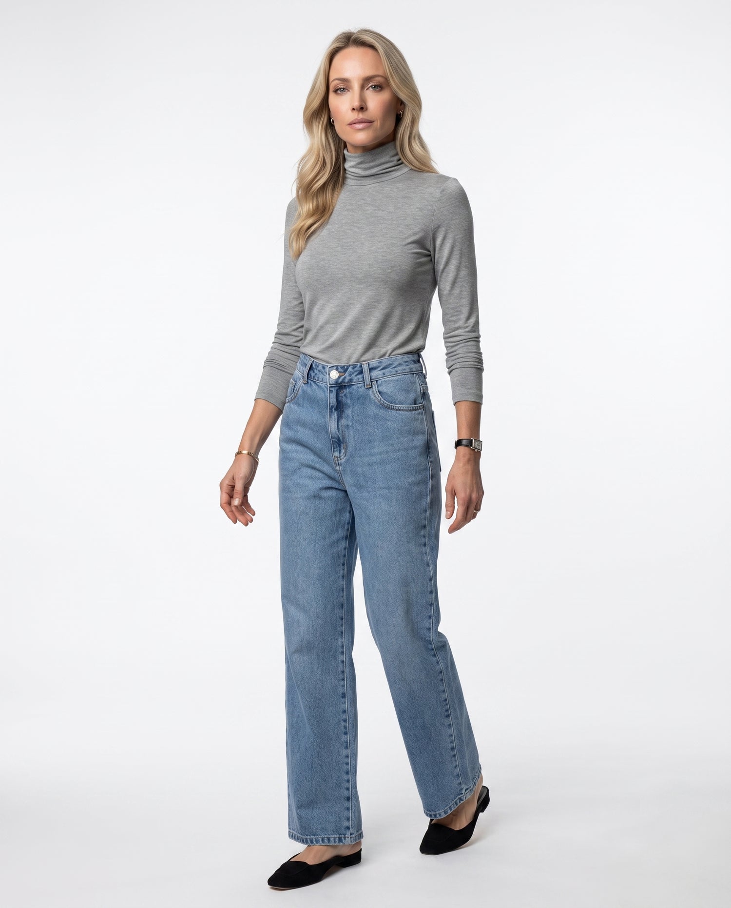 Blusa de Malha Gola - Cinza