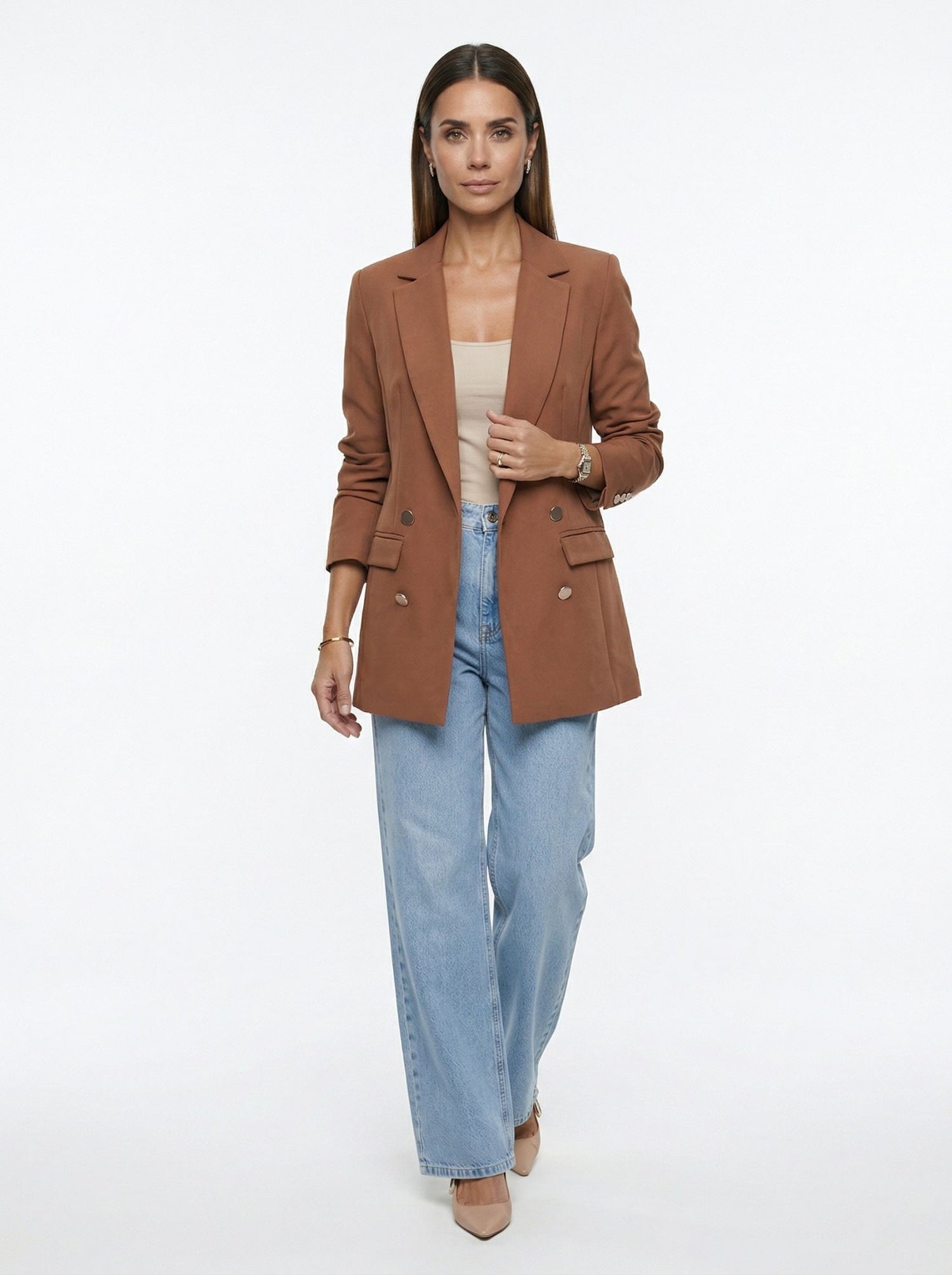 Blazer Max (4 botões) - Marrom