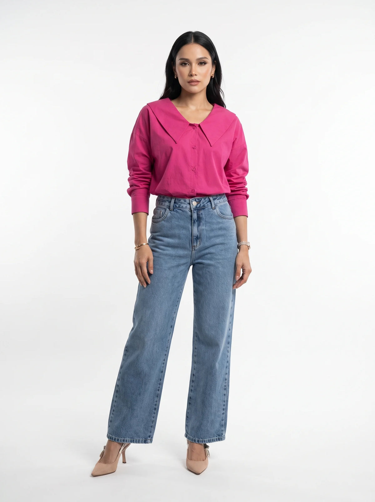 Camisa Tricoline - Pink