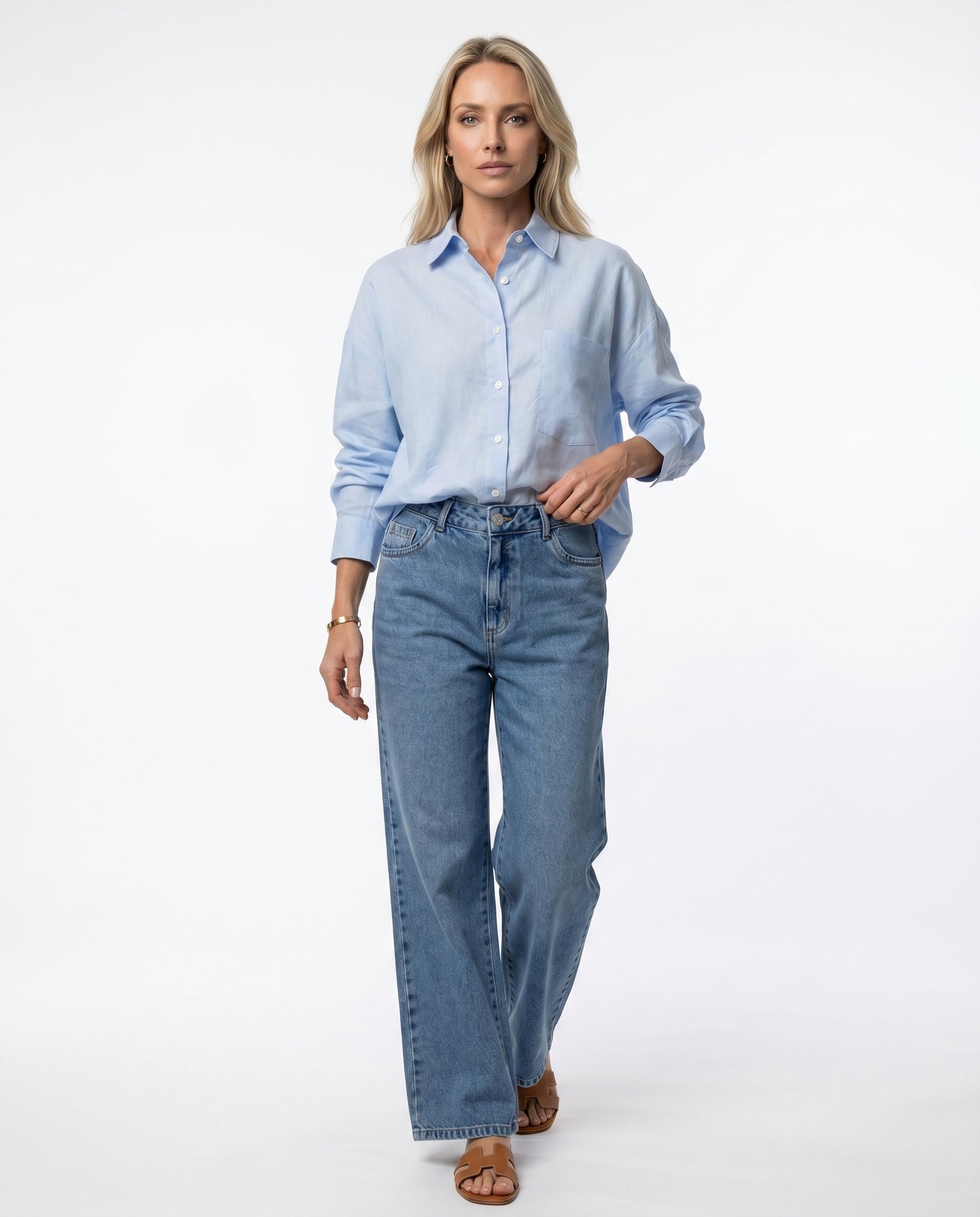 Camisa Linho Oppen - Azul