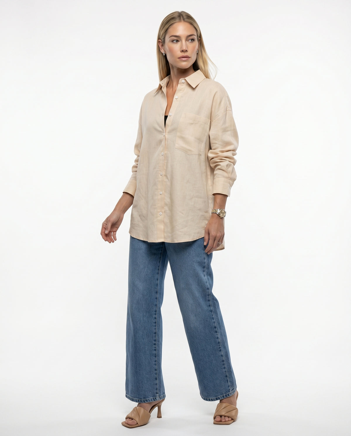 Camisa Linho Oppen - Bege Claro
