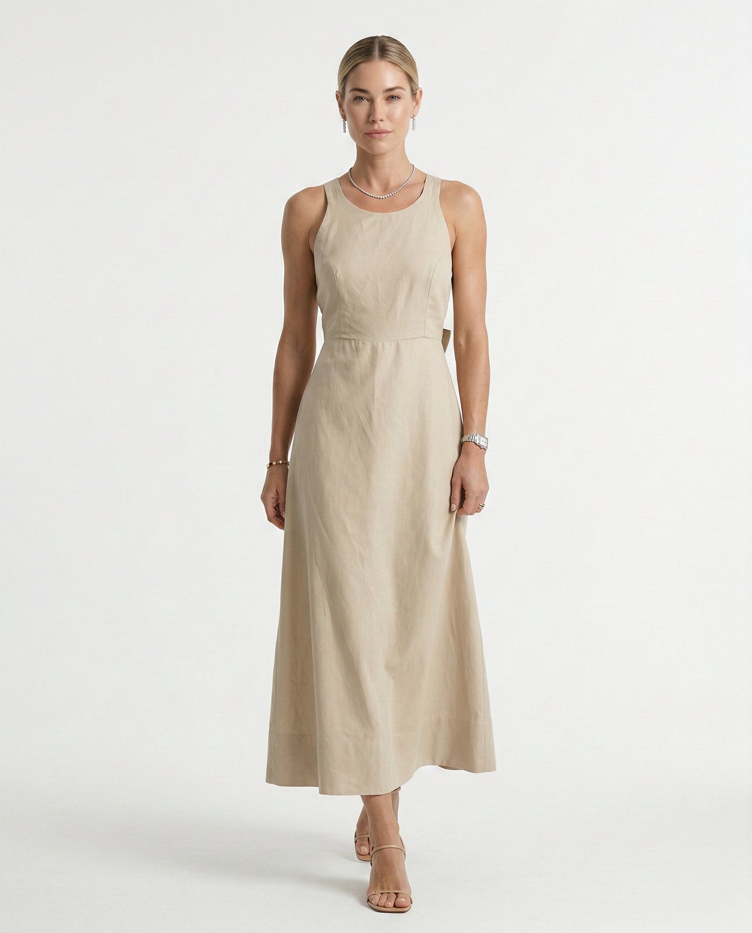 Vestido Luara - Areia