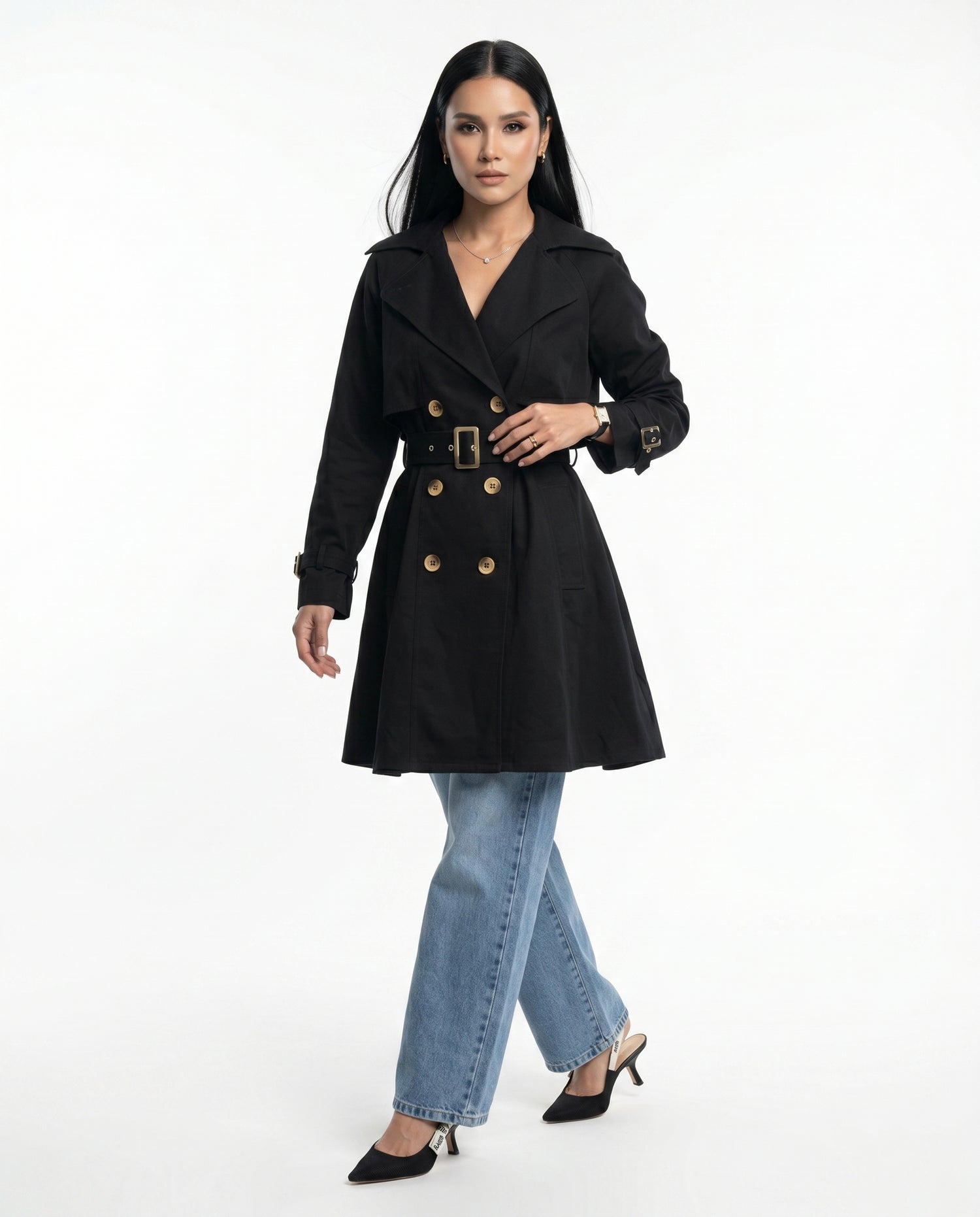 Casaco Trench Coat - Preto