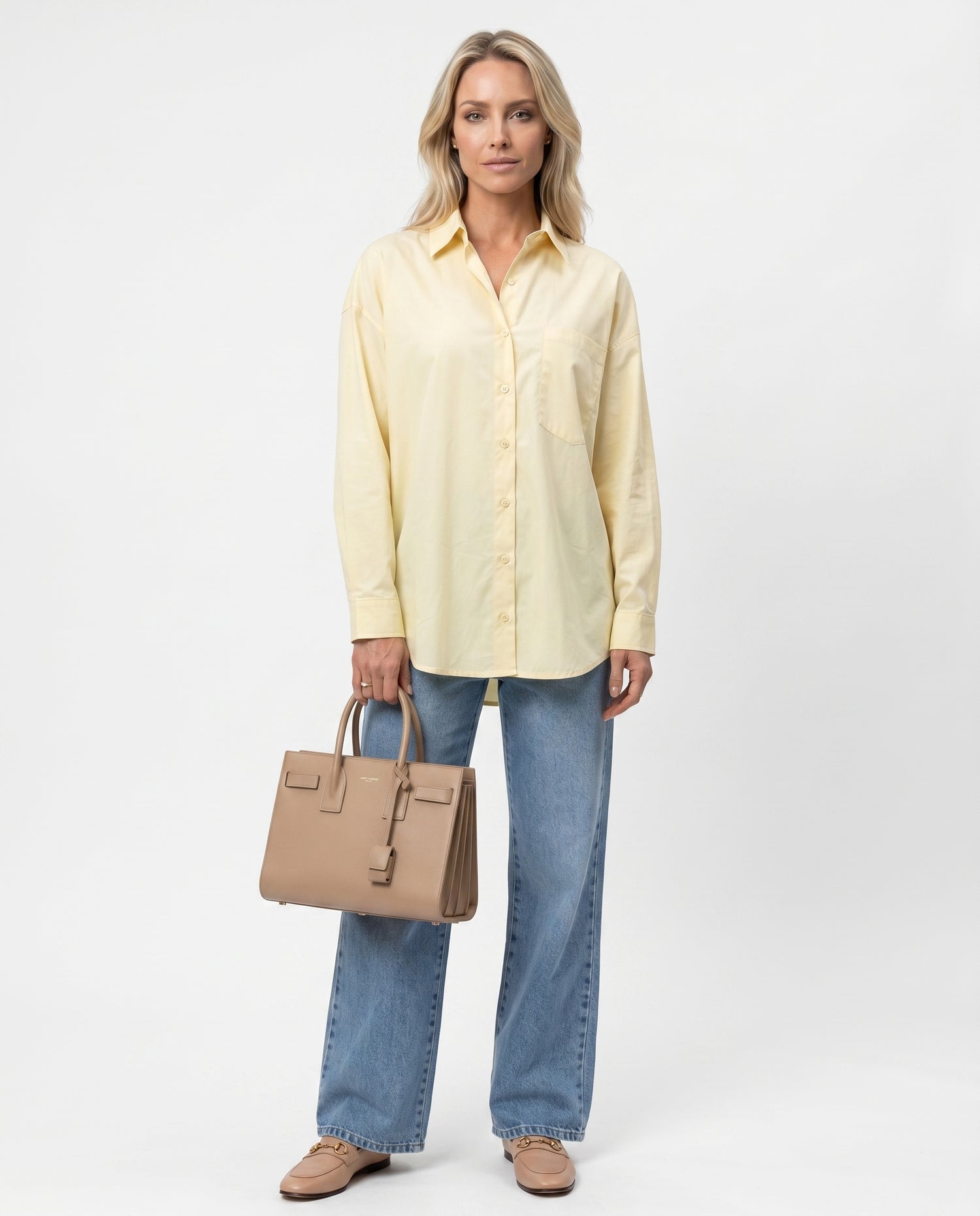 Camisa Over Lisa - Amarelo Manteiga
