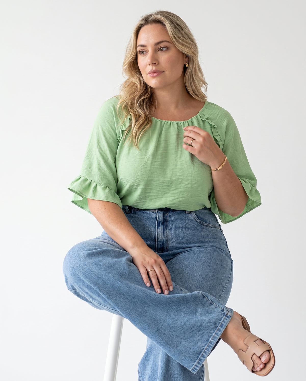 Blusa Vis Babado - Verde