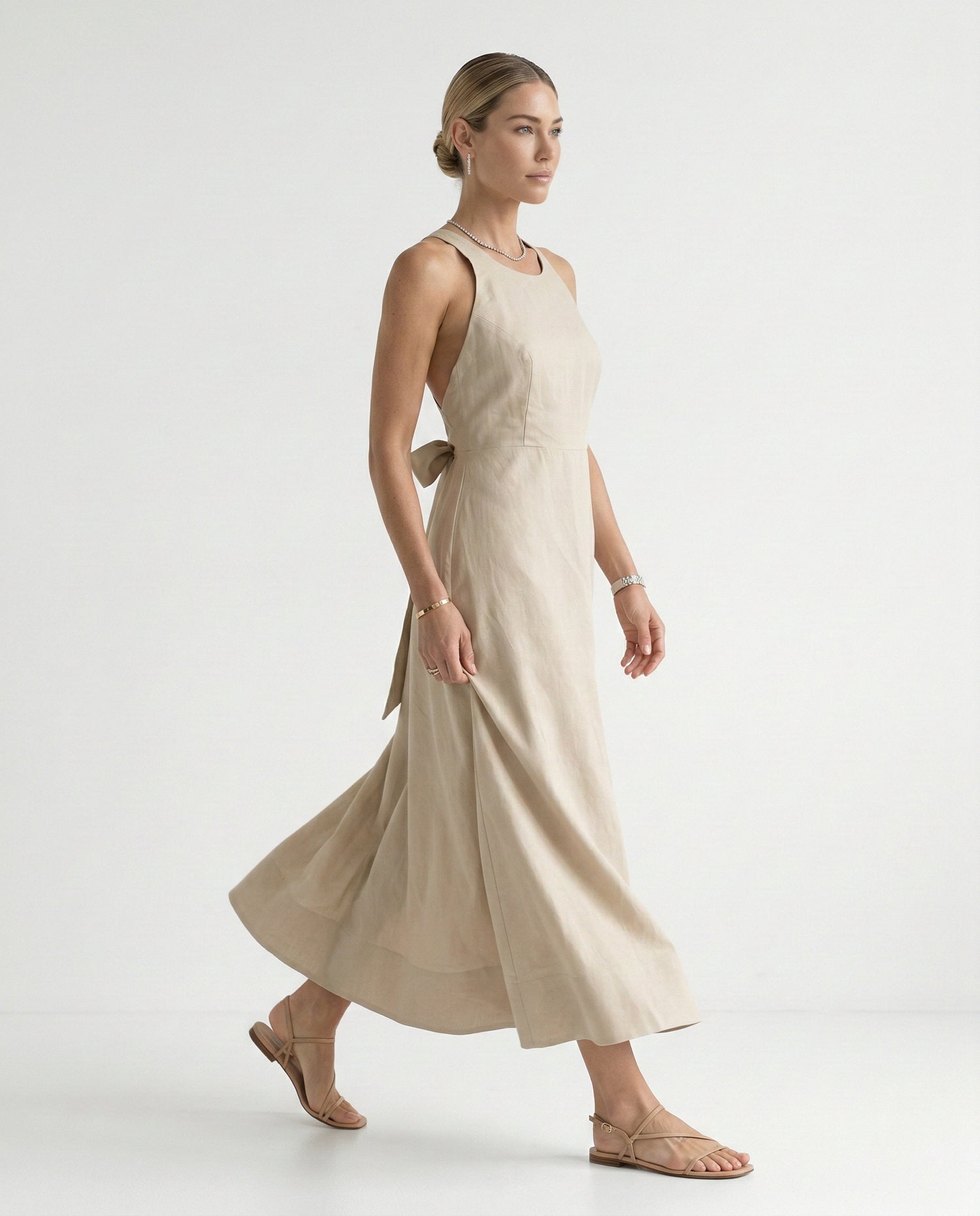 Vestido Luara - Areia