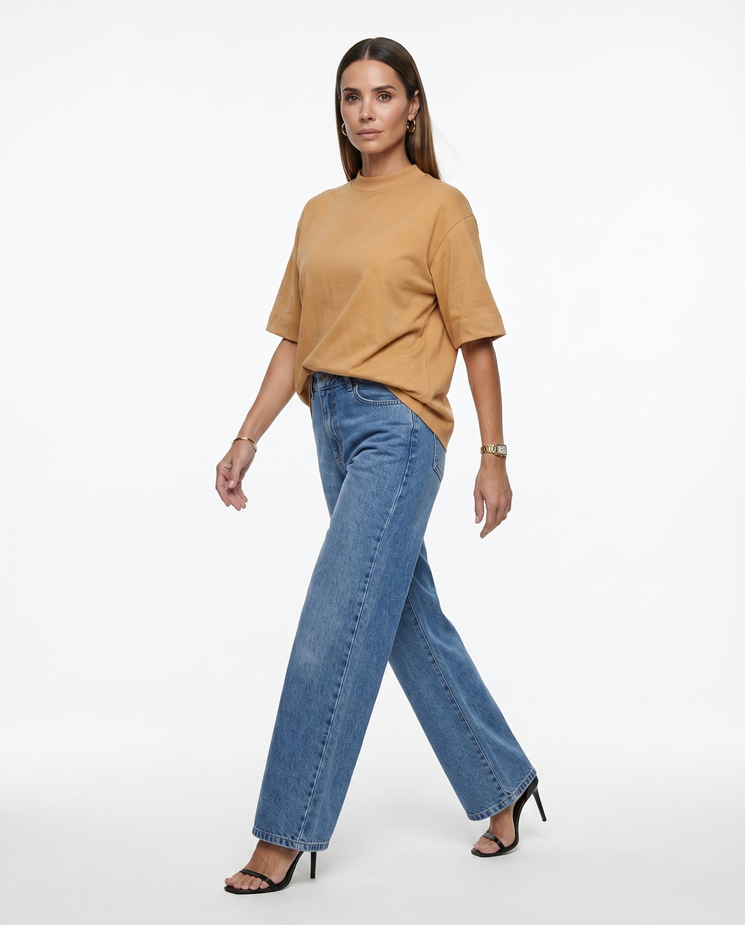 T-Shirt Gola Alta - Caramelo