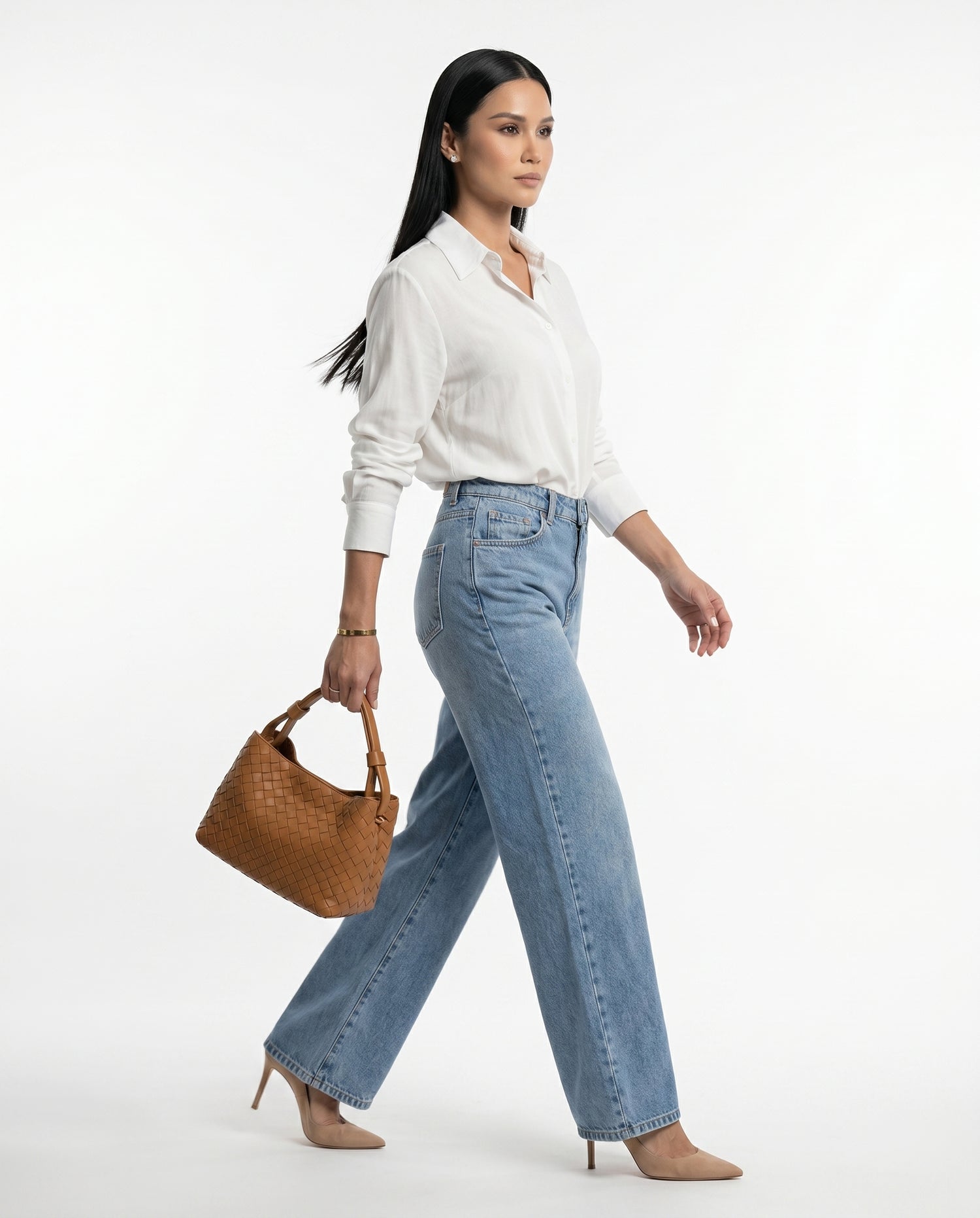 Camisa Viscose Liso - Branco