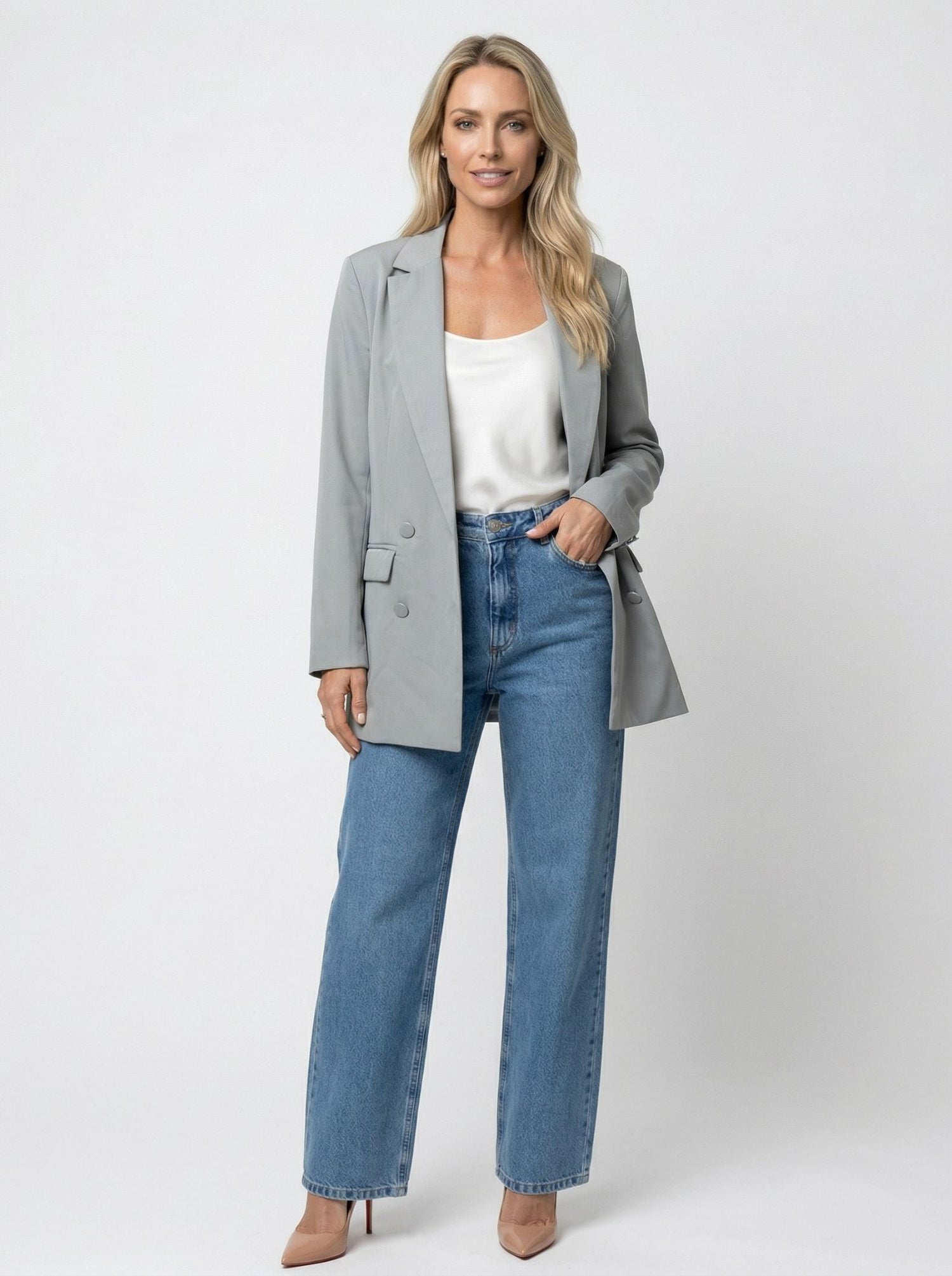 Blazer Max (4 botões) - Cinza