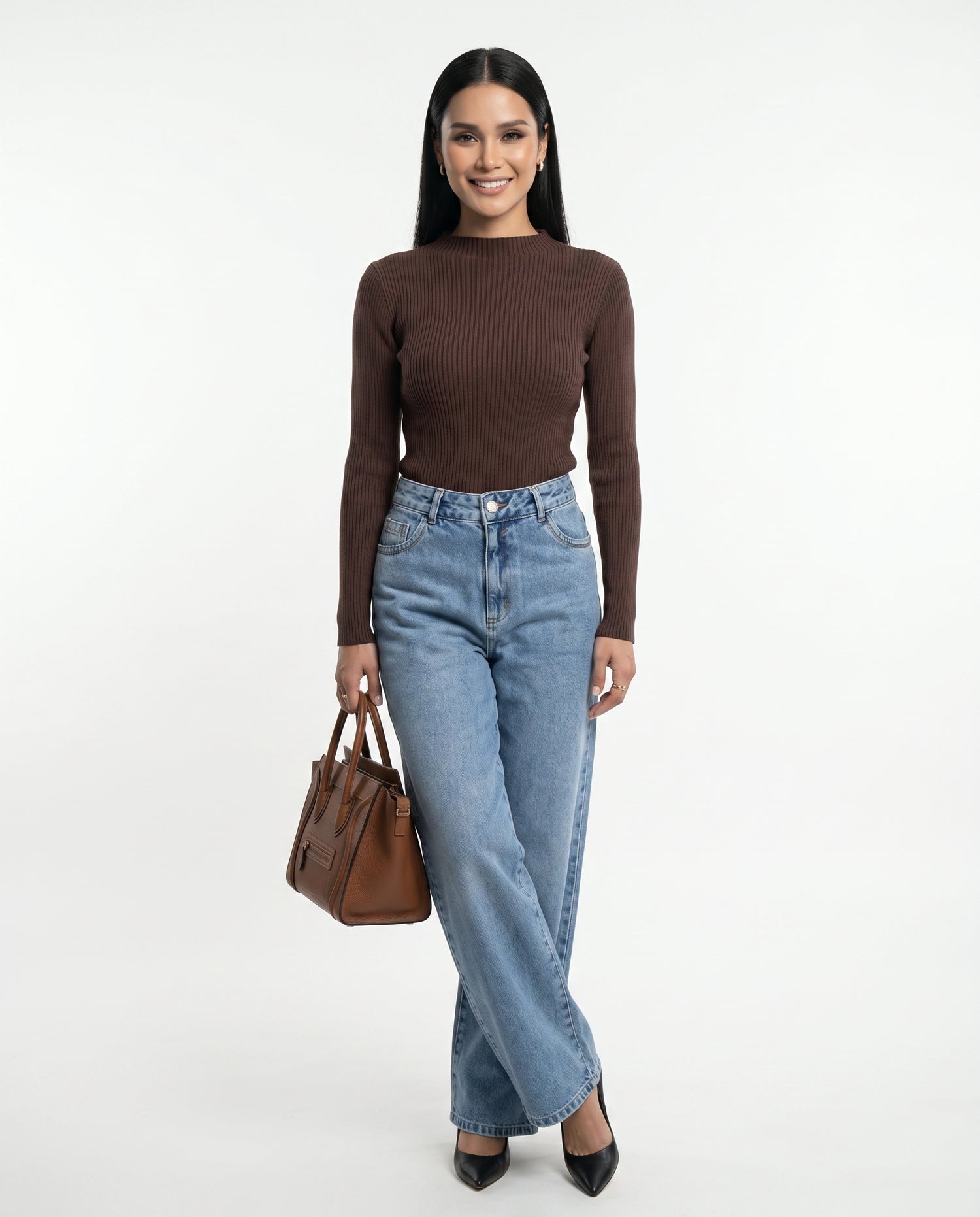 Blusa Jane Tricot - Café