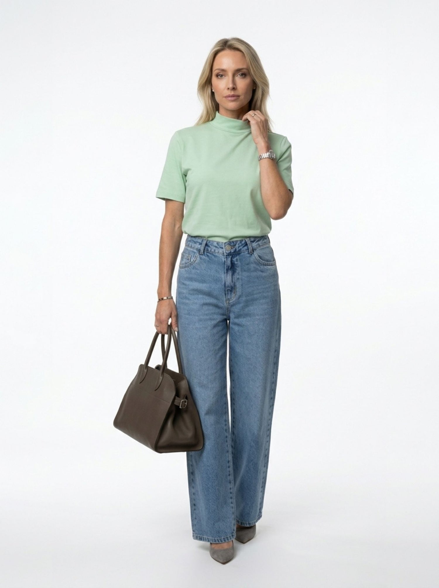 Calça Wide Leg Alta Thassia Medici