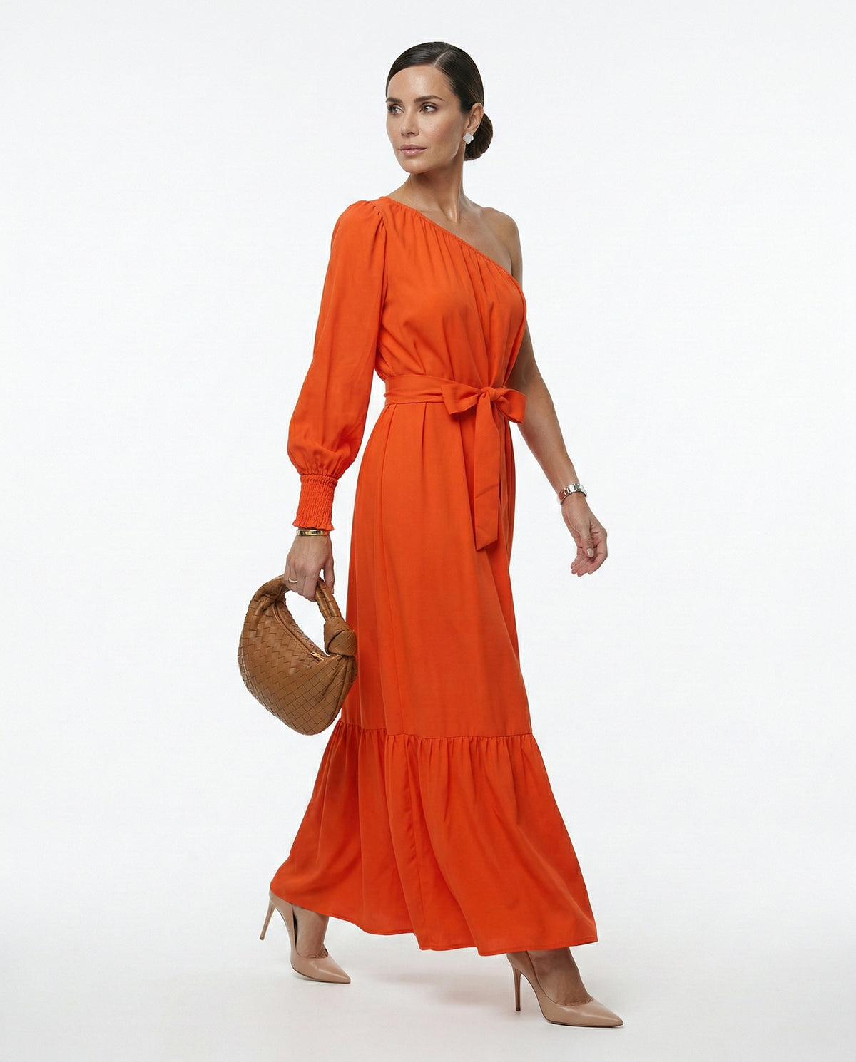 Vestido Longo Mamo - Laranja