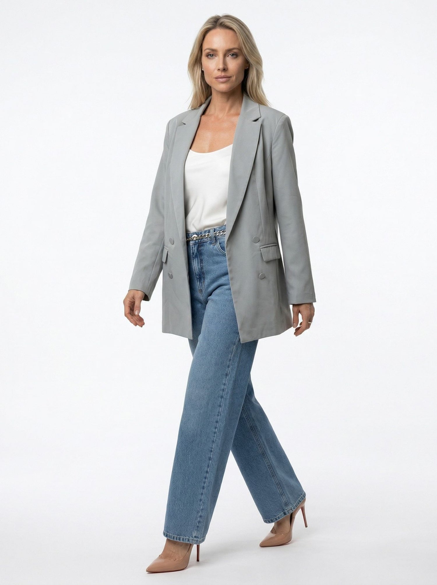 Blazer Max (4 botões) - Cinza