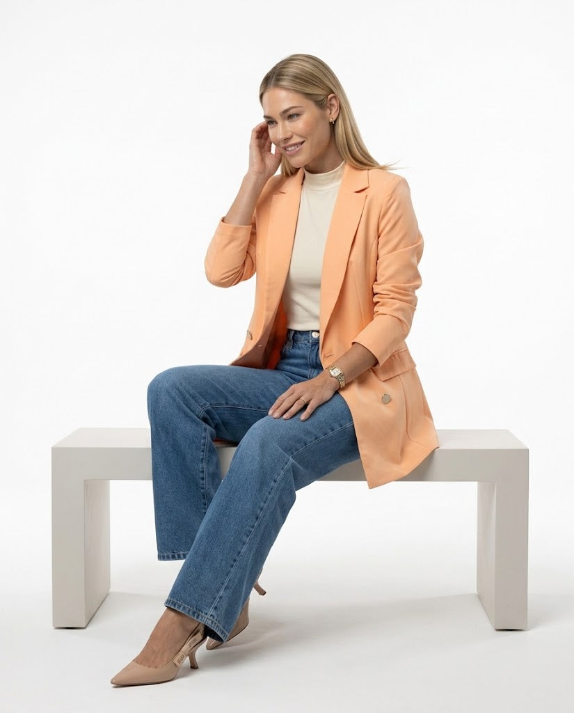 Blazer Max (4 botões) - Pêssego Claro