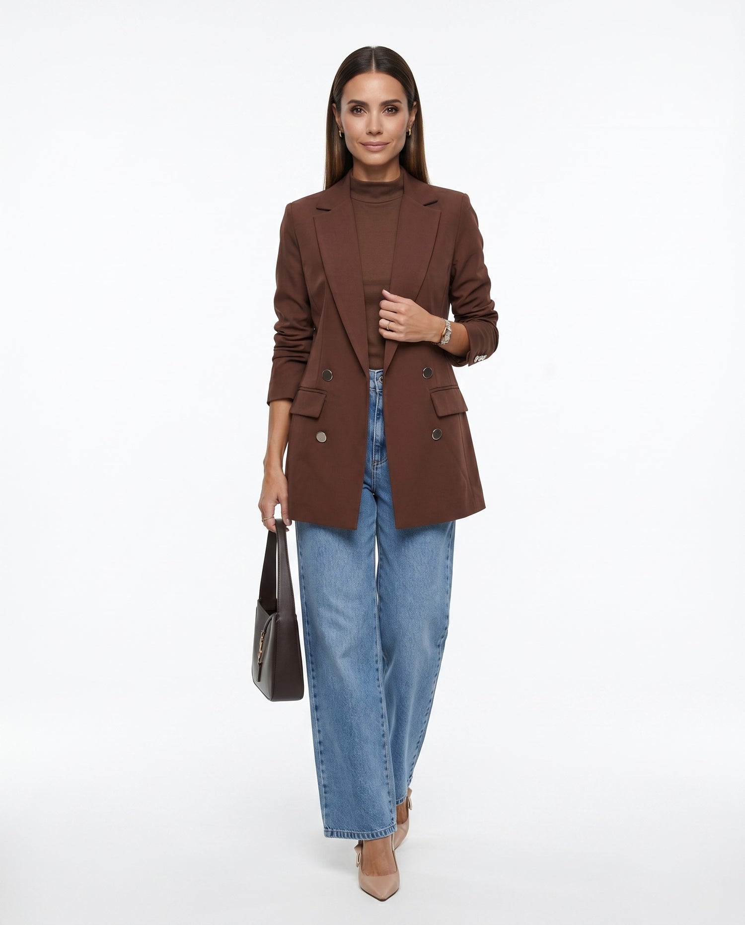 Blazer Max (4 botões) - Marrom Café