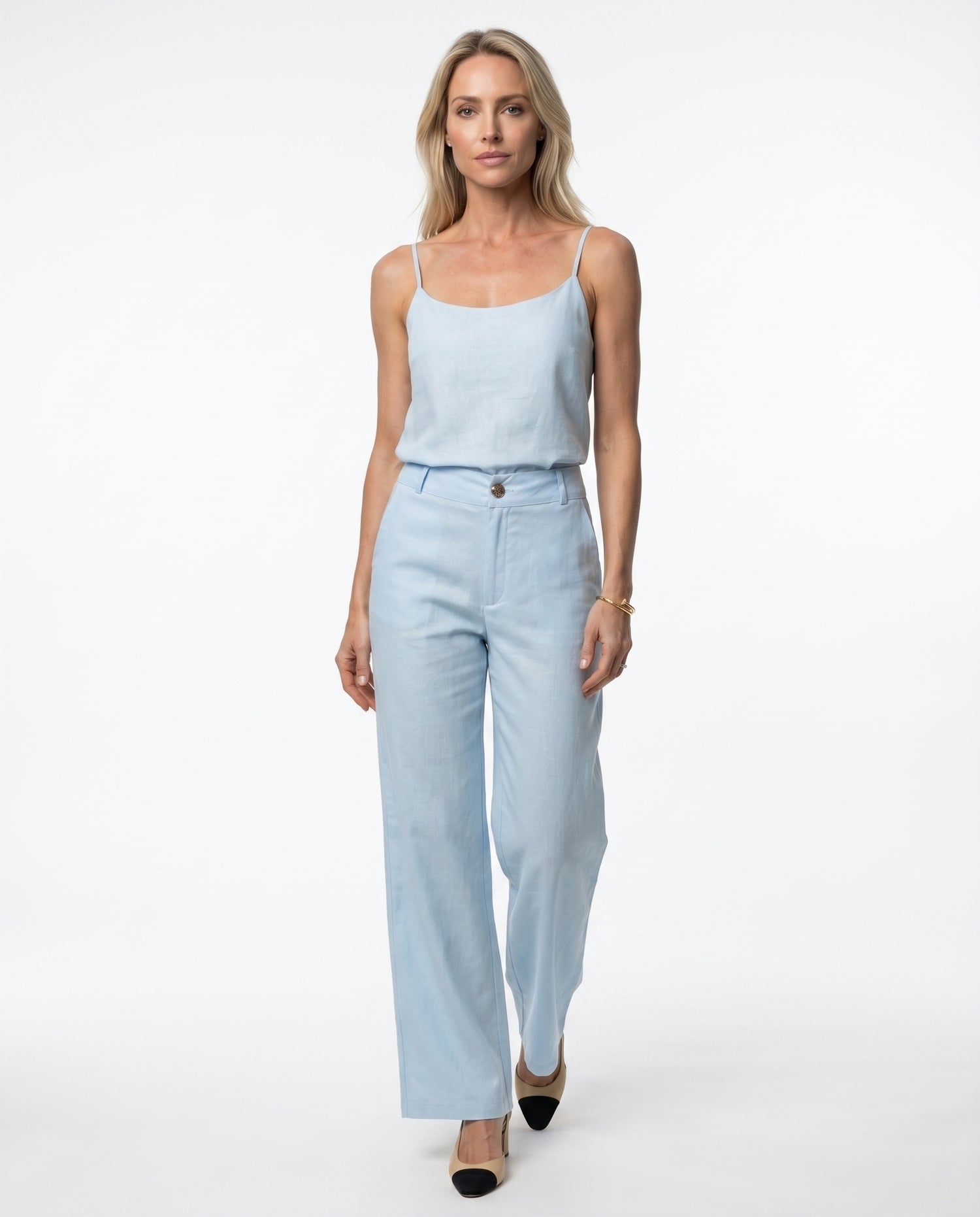 Calça Linho - Azul Bebê